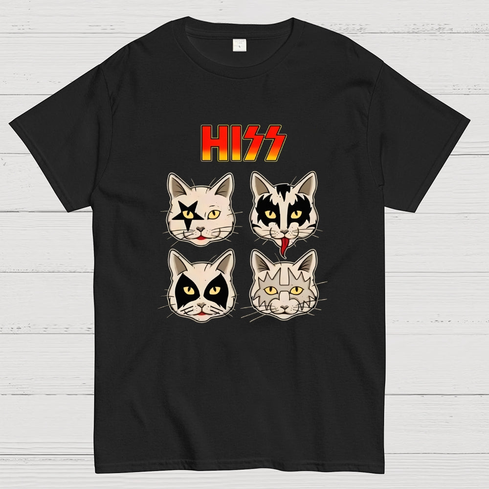 HISS – Vintage Funny Rock Cat  T-Shirt