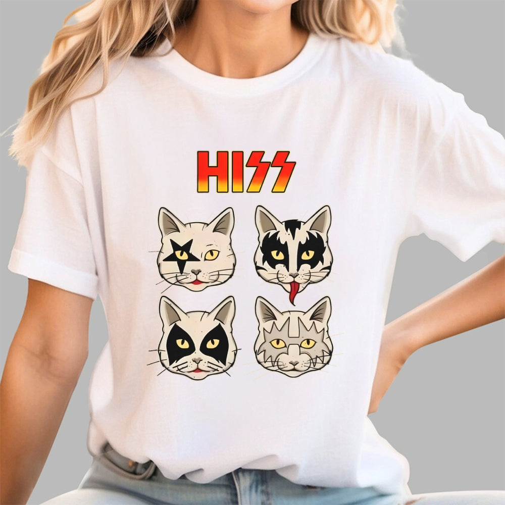 HISS – Vintage Funny Rock Cat  T-Shirt