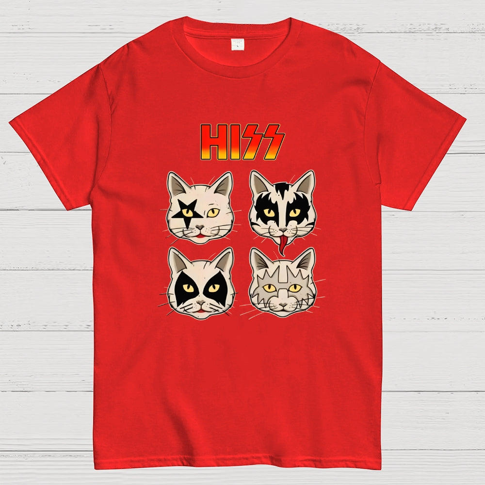 HISS – Vintage Funny Rock Cat  T-Shirt