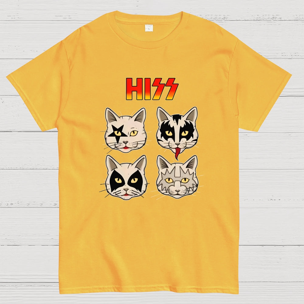 HISS – Vintage Funny Rock Cat  T-Shirt