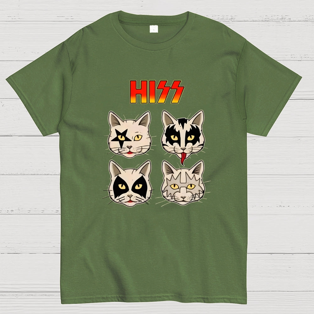 HISS – Vintage Funny Rock Cat  T-Shirt