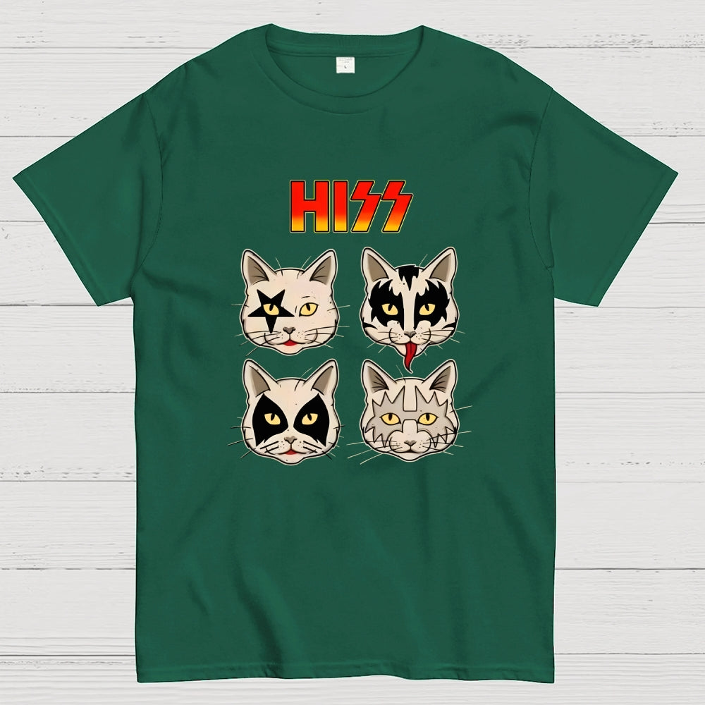 HISS – Vintage Funny Rock Cat  T-Shirt
