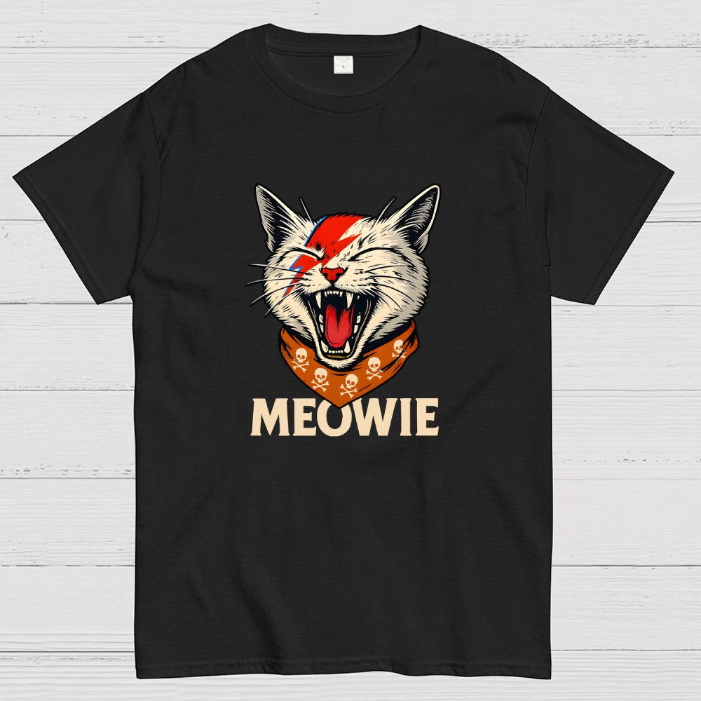 David Meowie Lightning  T-Shirt