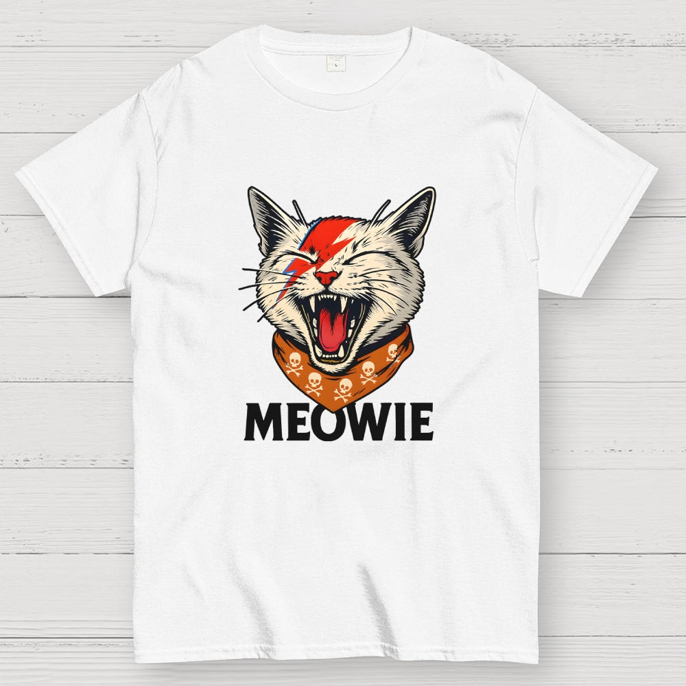 David Meowie Lightning  T-Shirt