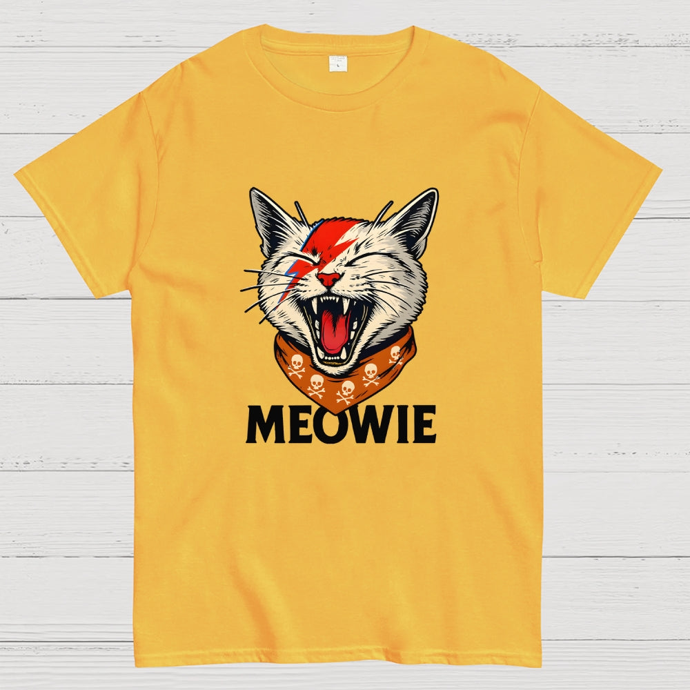 David Meowie Lightning  T-Shirt