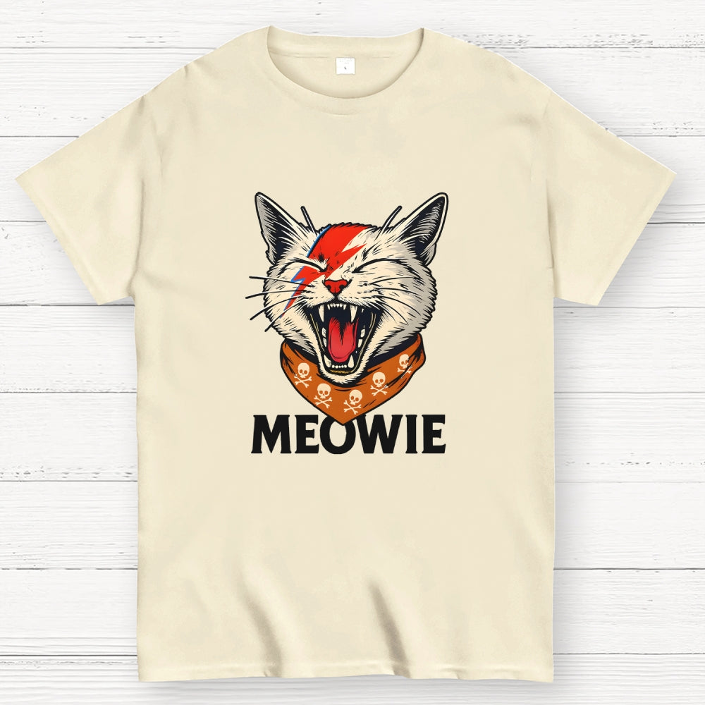David Meowie Lightning  T-Shirt