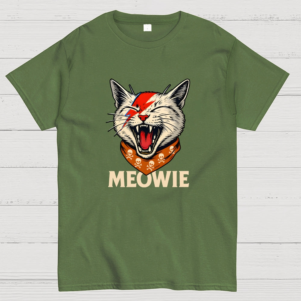 David Meowie Lightning  T-Shirt