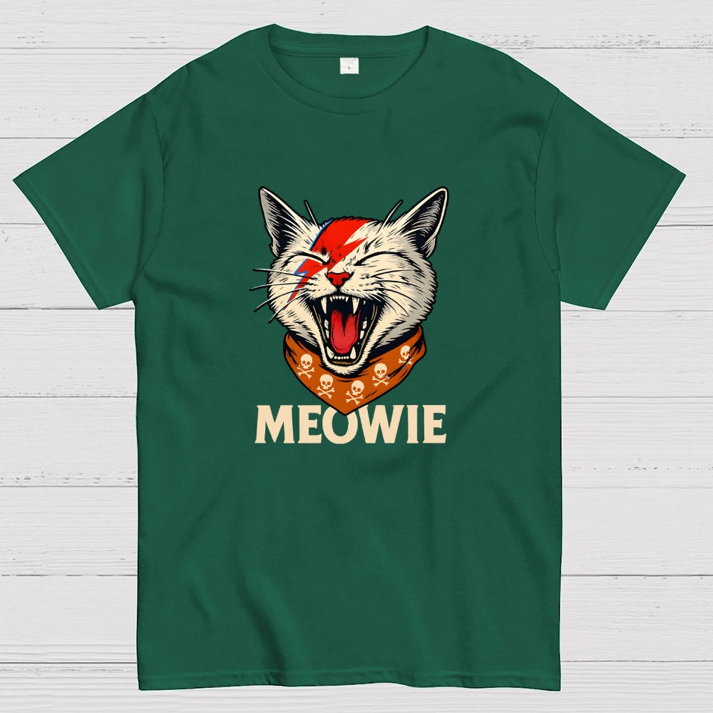 David Meowie Lightning  T-Shirt