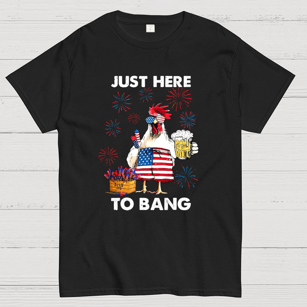 Just Here To Bang Funny  T-Shirt
