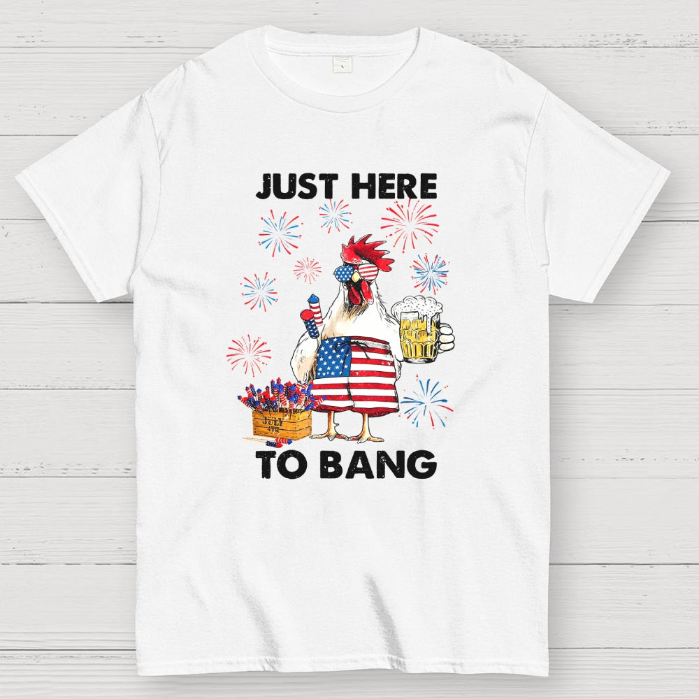 Just Here To Bang Funny  T-Shirt