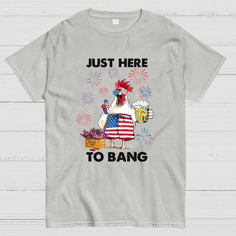 Just Here To Bang Funny  T-Shirt