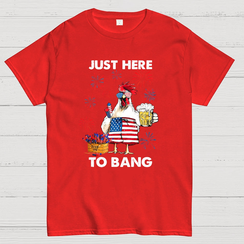 Just Here To Bang Funny  T-Shirt