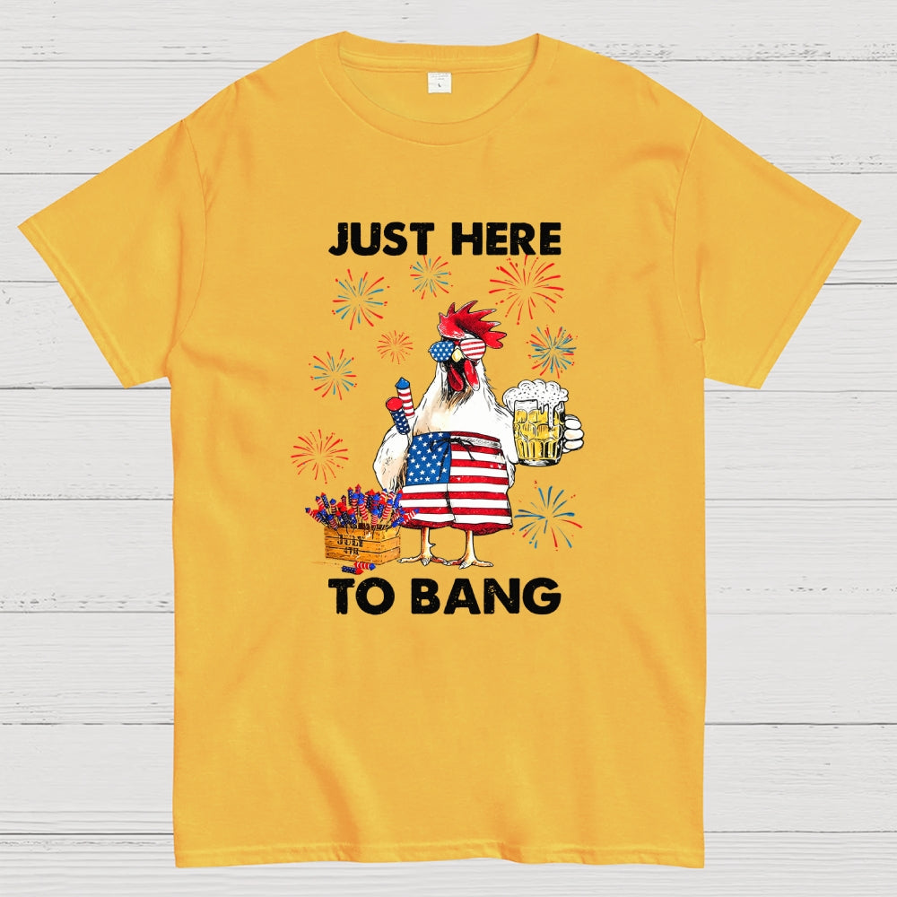 Just Here To Bang Funny  T-Shirt