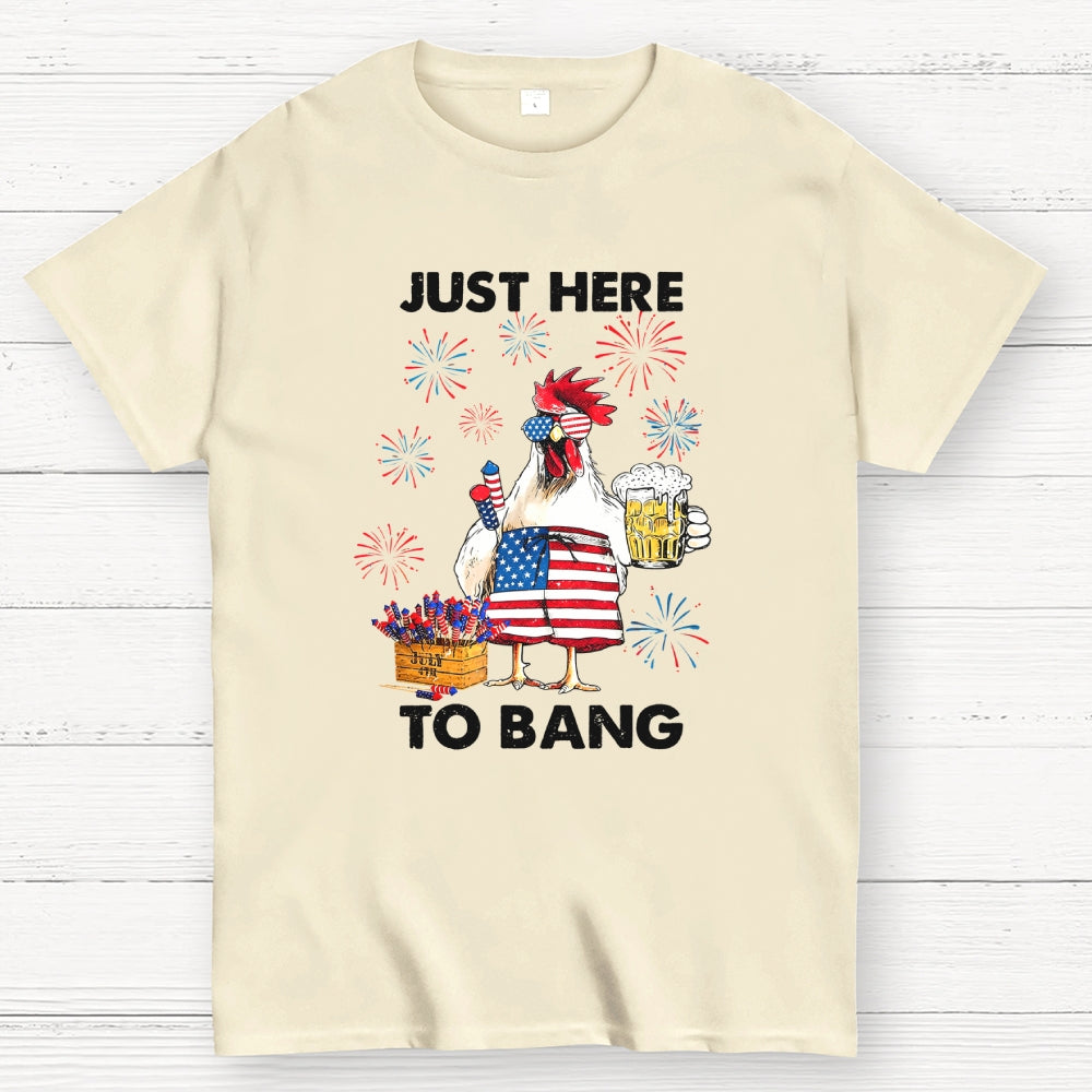 Just Here To Bang Funny  T-Shirt