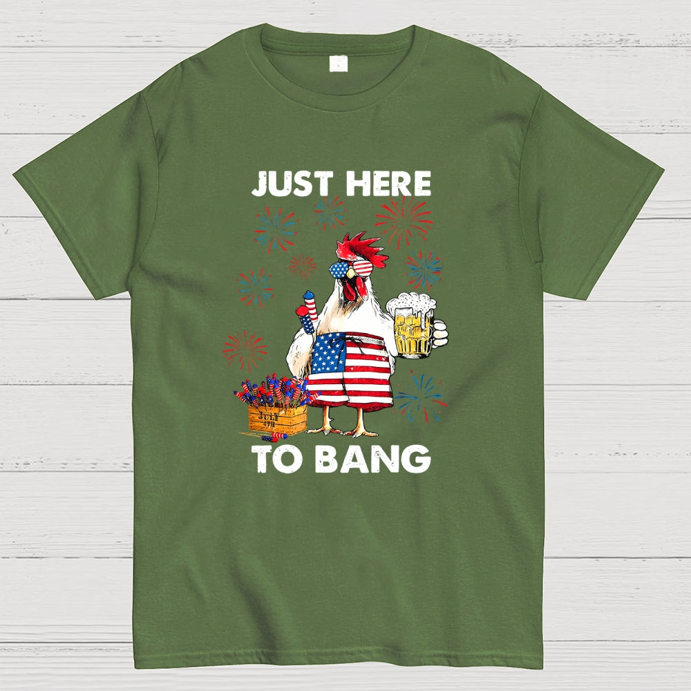 Just Here To Bang Funny  T-Shirt