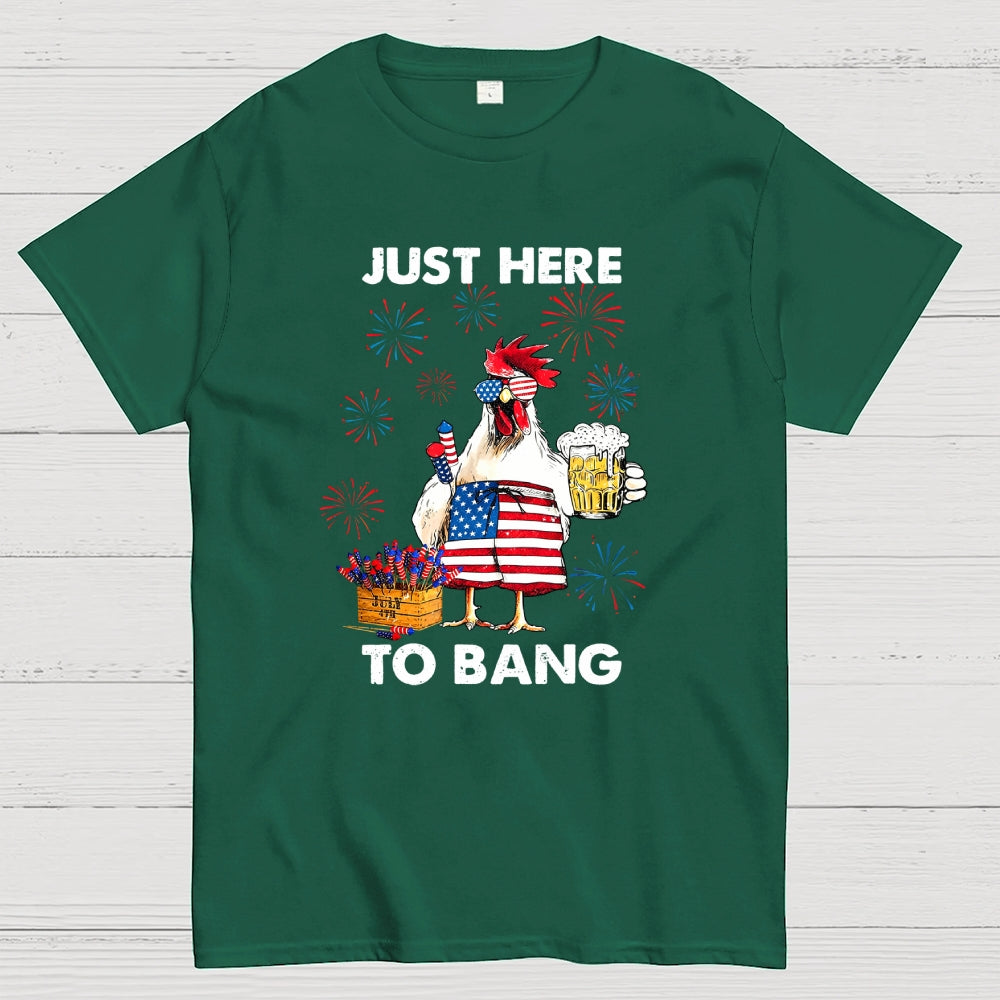 Just Here To Bang Funny  T-Shirt