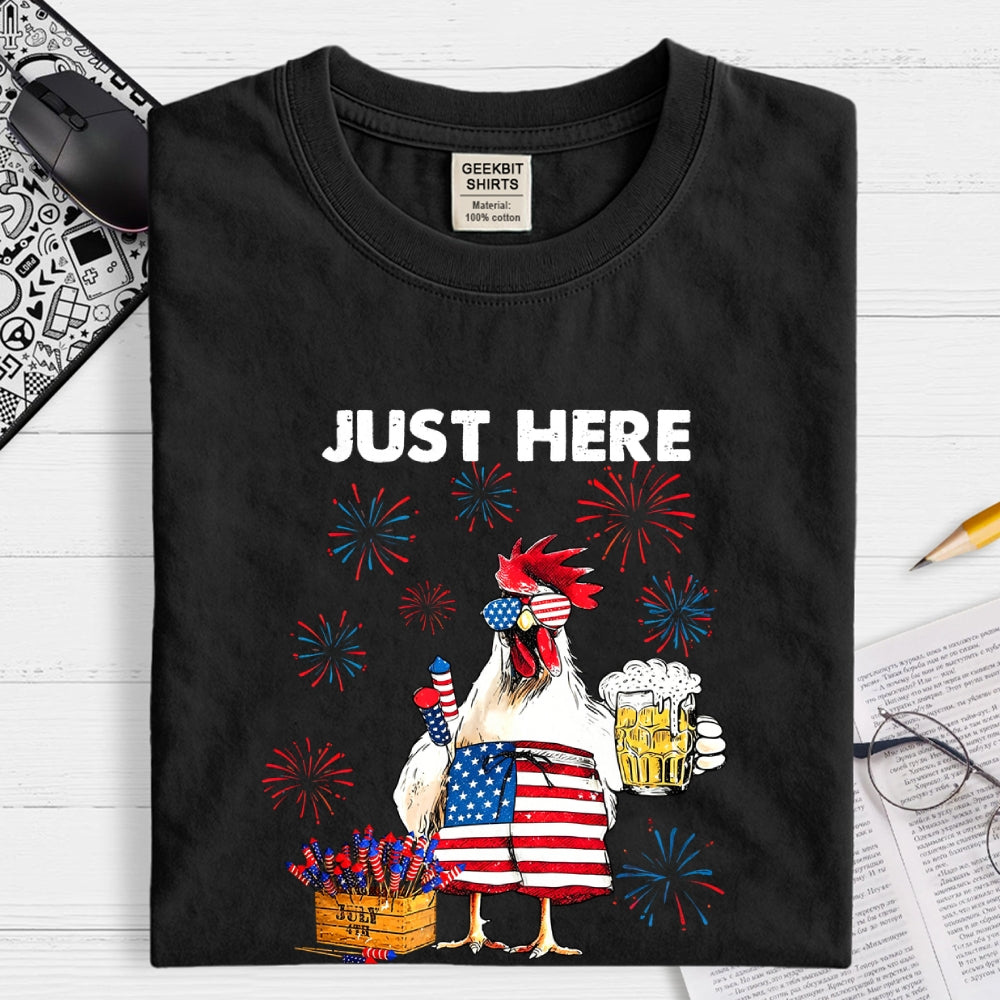 Just Here To Bang Funny  T-Shirt