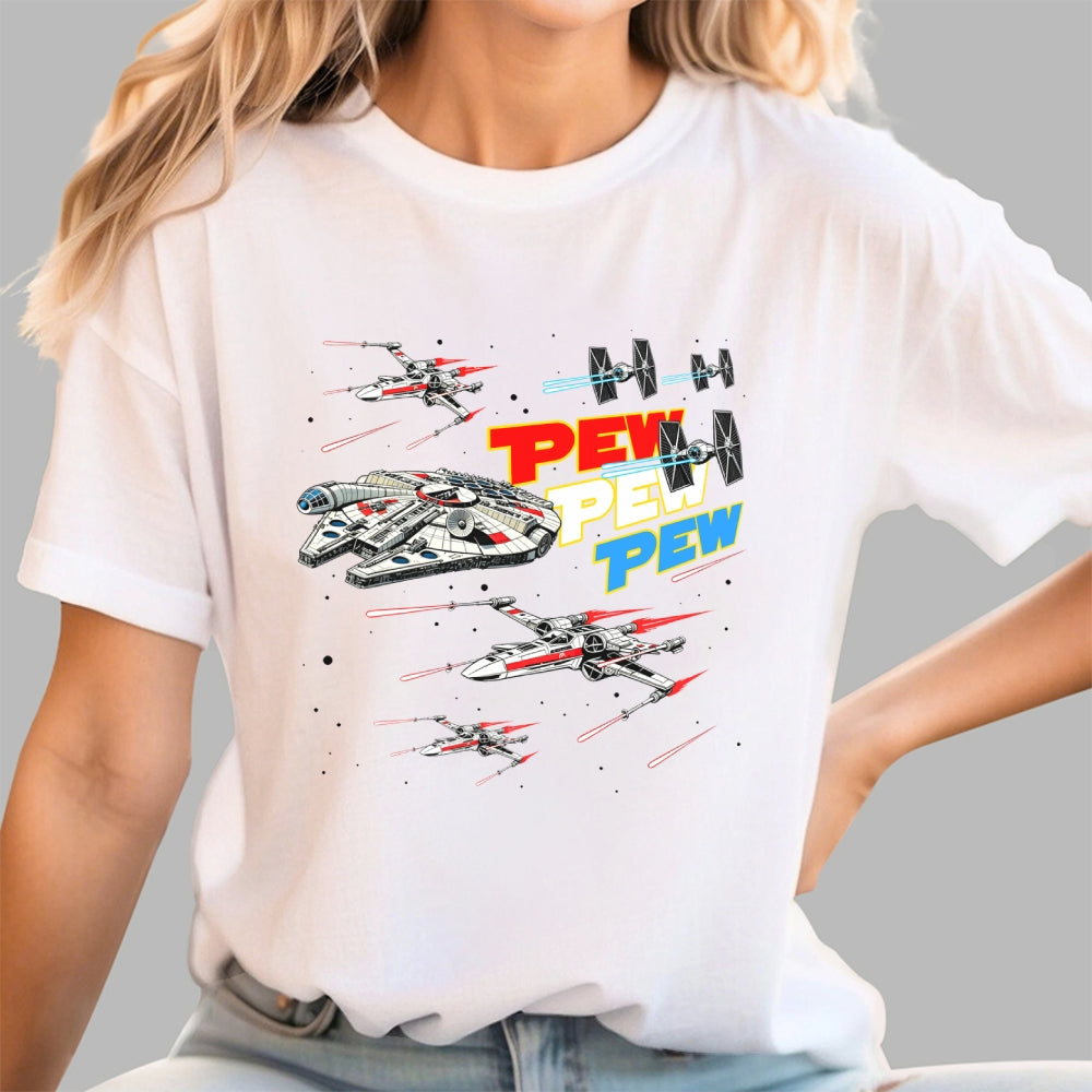 Red White and Pew Pew Pew  T-Shirt