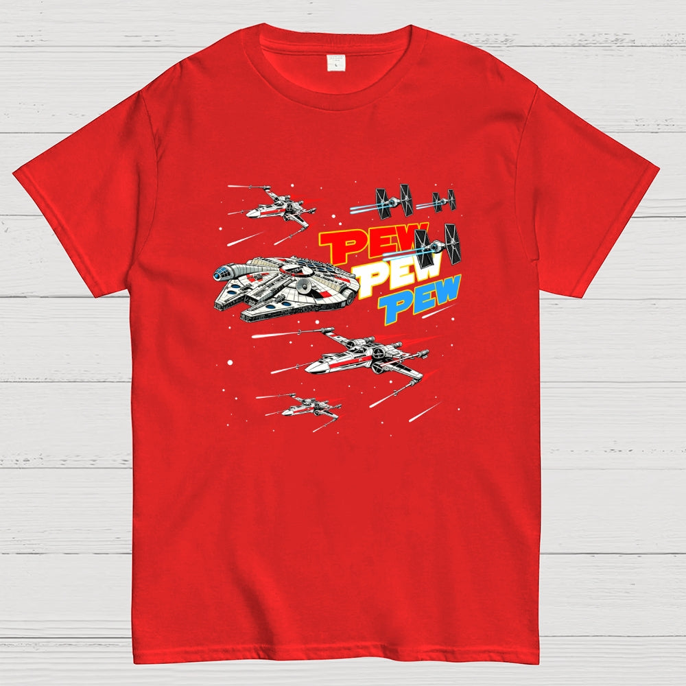 Red White and Pew Pew Pew  T-Shirt
