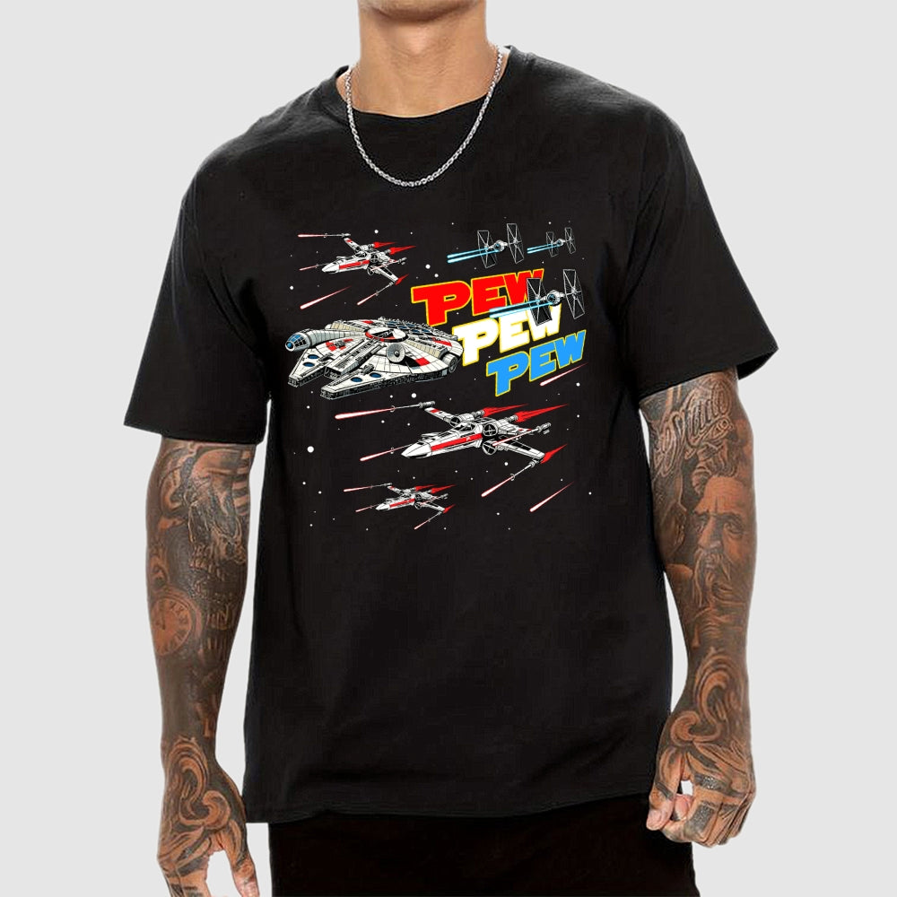 Red White and Pew Pew Pew  T-Shirt