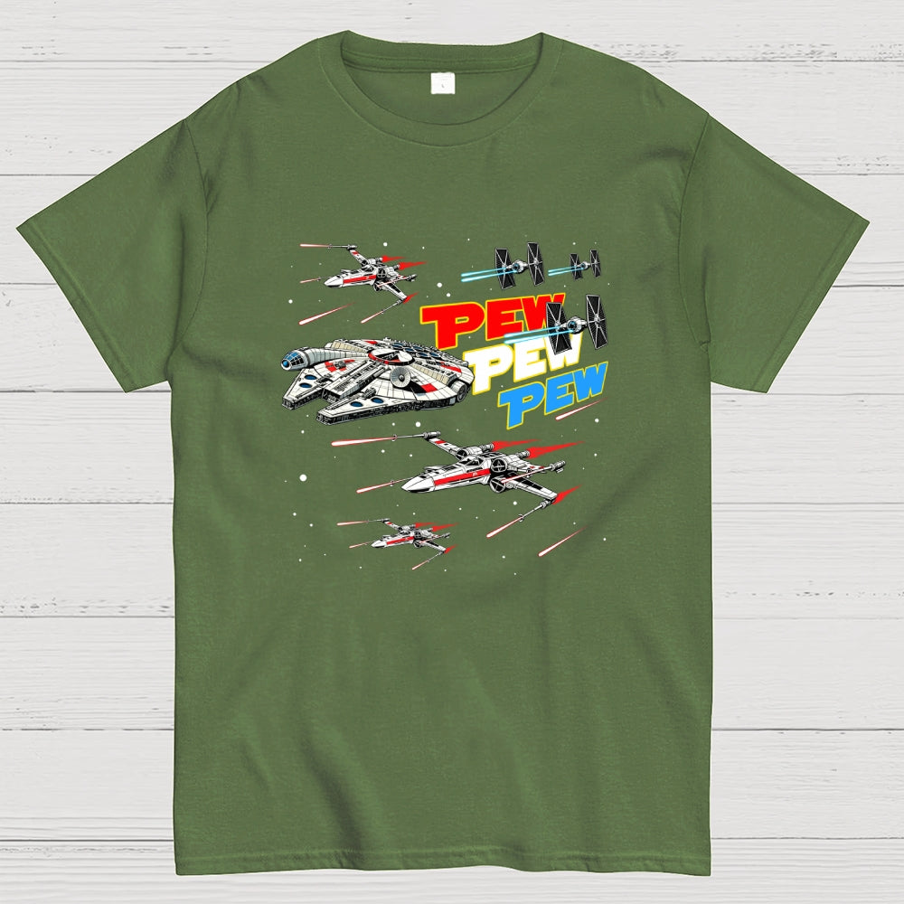 Red White and Pew Pew Pew  T-Shirt