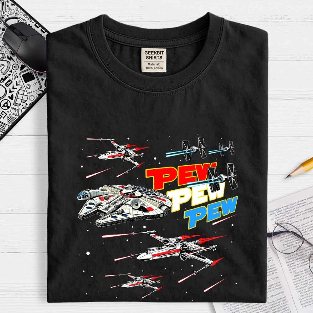 Red White and Pew Pew Pew  T-Shirt