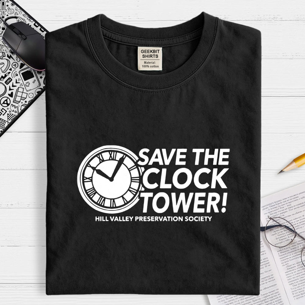 TheRetroTee Save The Clock Tower  T-Shirt