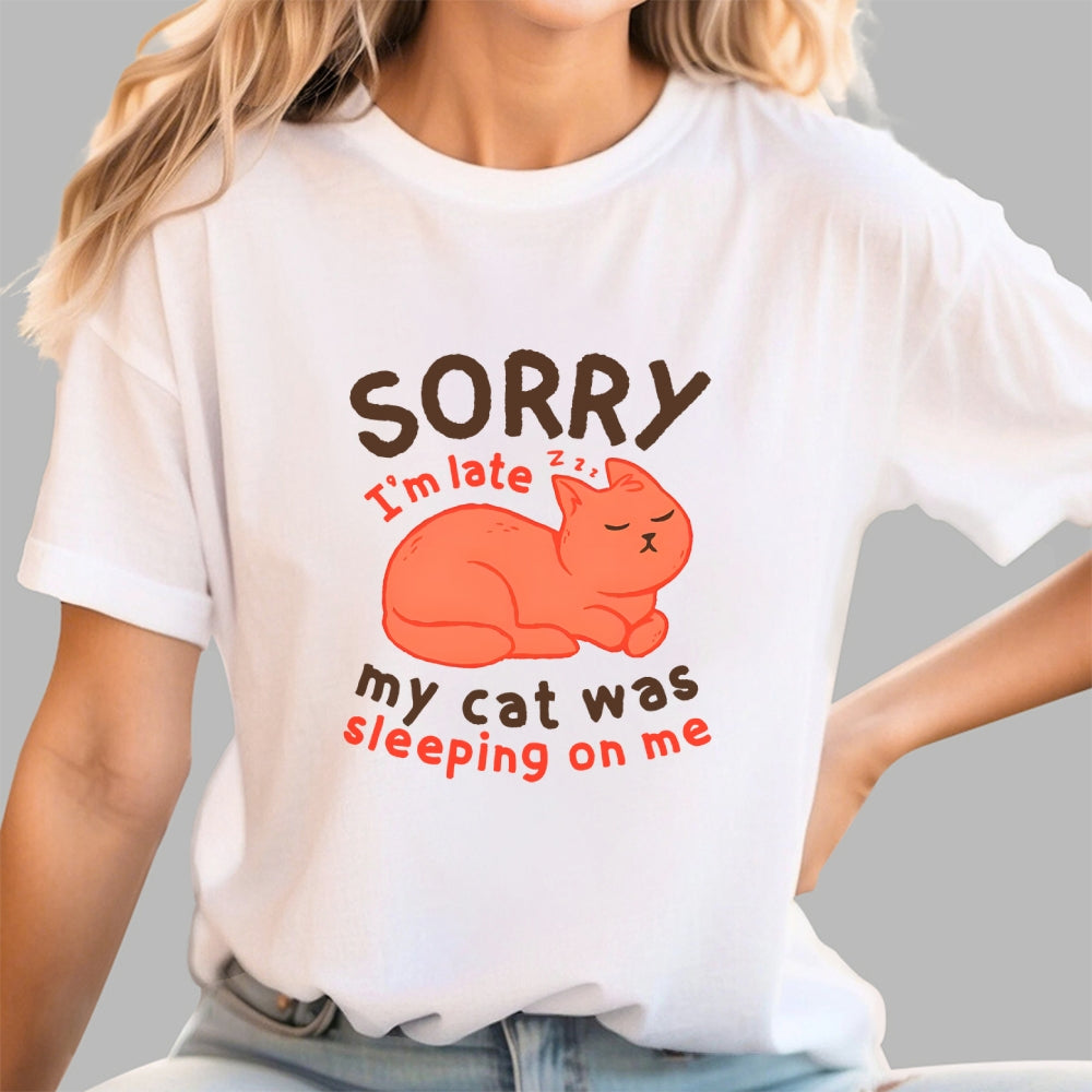 My Cat Was Sleeping On Me  T-Shirt