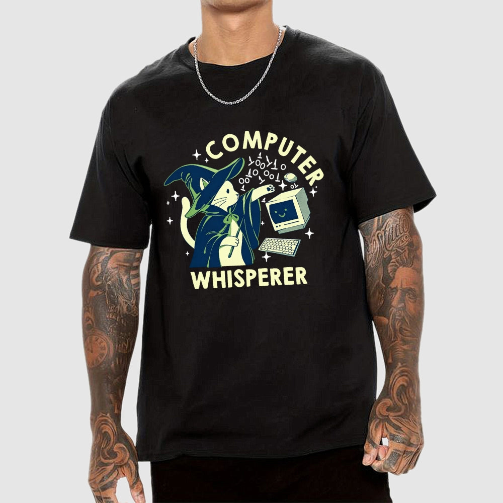 Computer Whisperer Funny Cat  T-Shirt