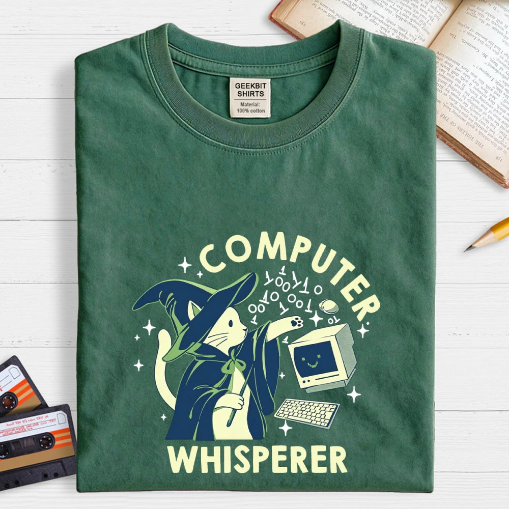 Computer Whisperer Funny Cat  T-Shirt