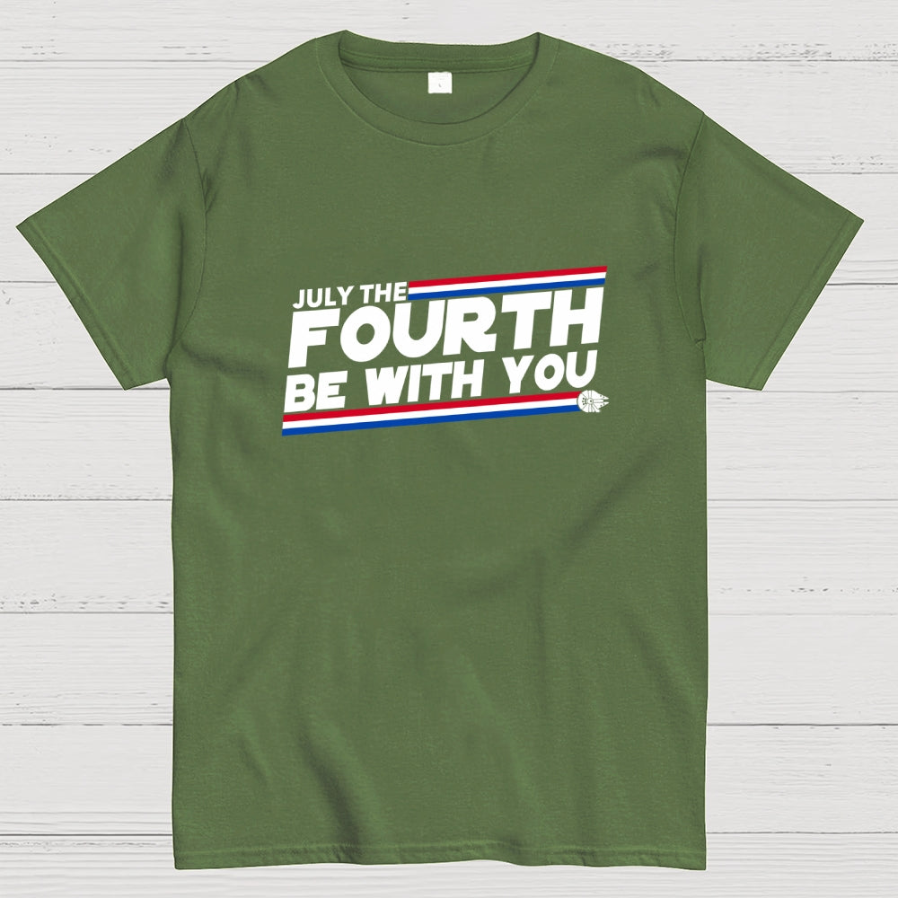 May the fourth of july be with you.  T-Shirt