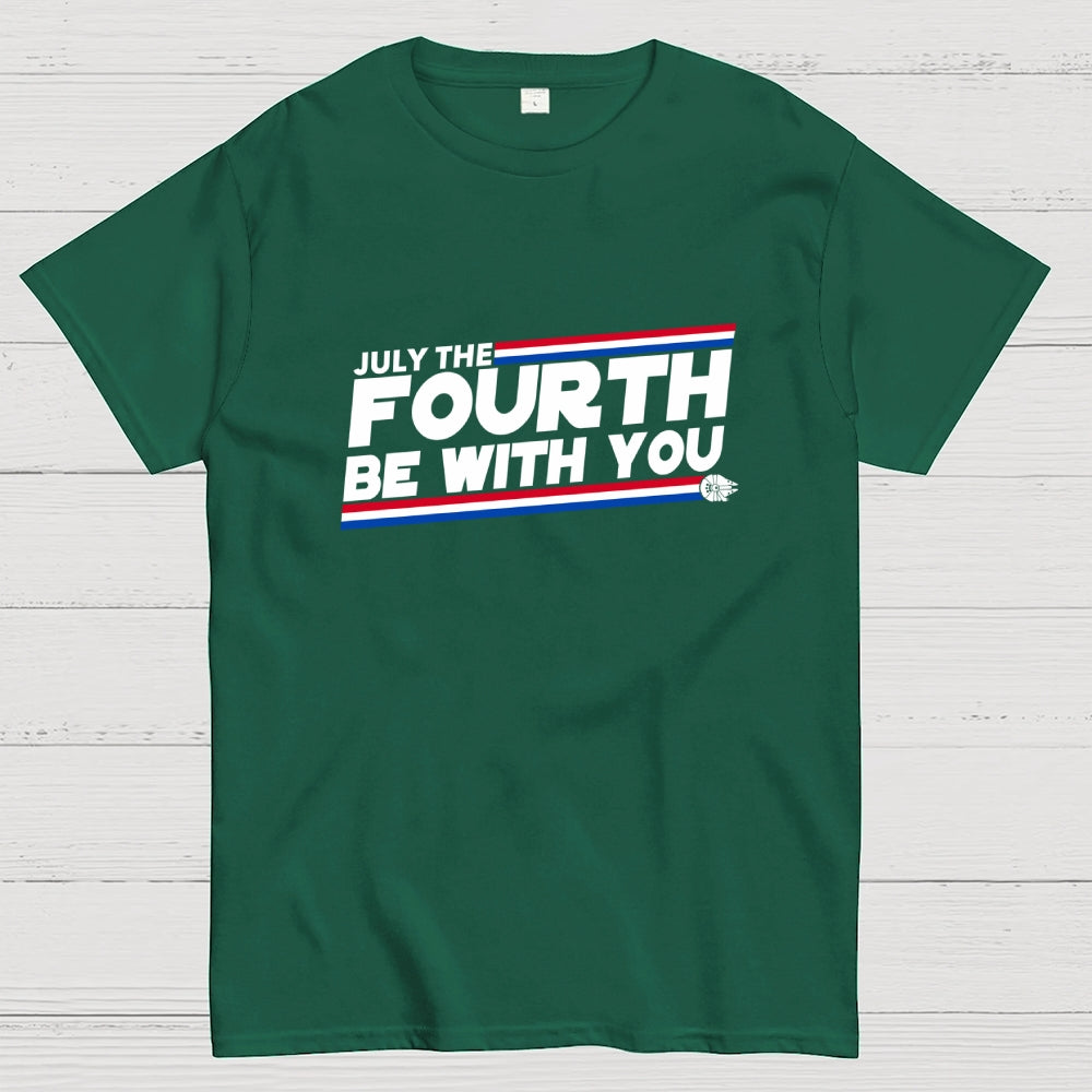 May the fourth of july be with you.  T-Shirt