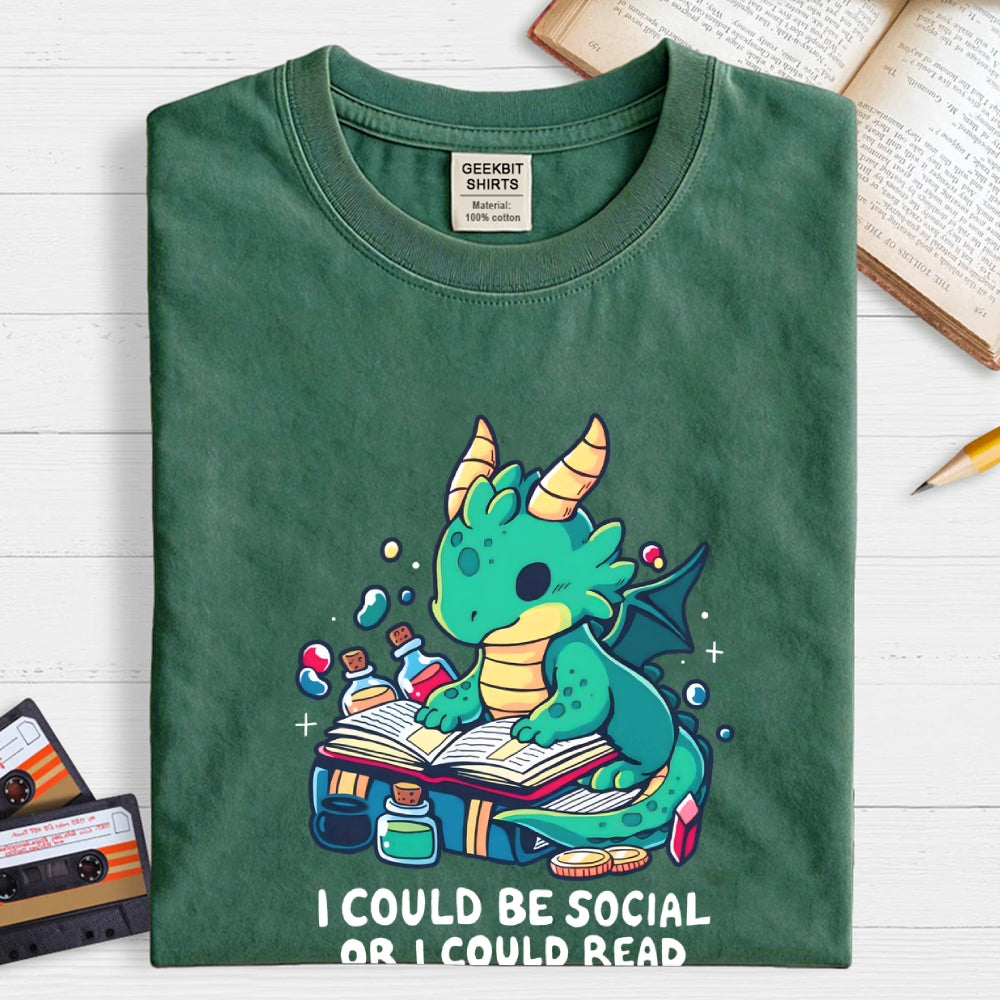 I Could Be Social Or I Could Read (I'm Going To Read)  T-Shirt