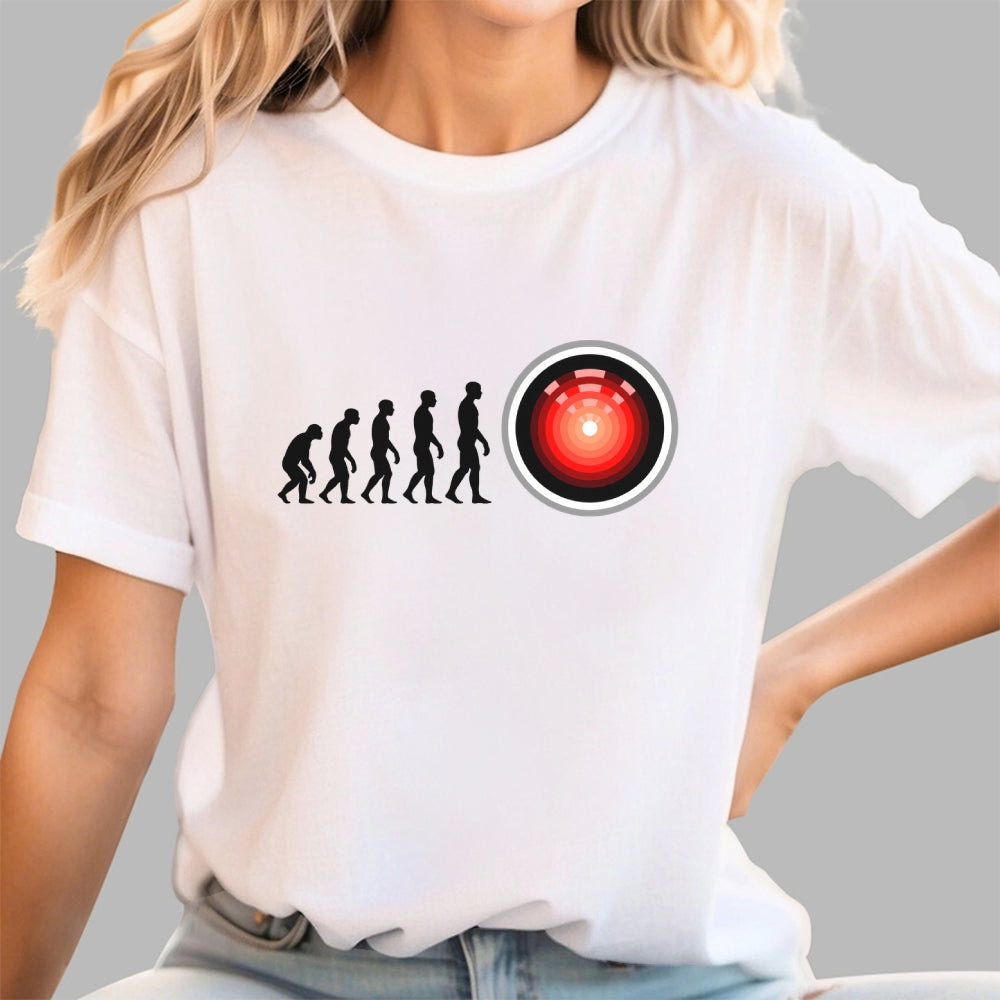 Human Evolution Hal 9000  T-Shirt