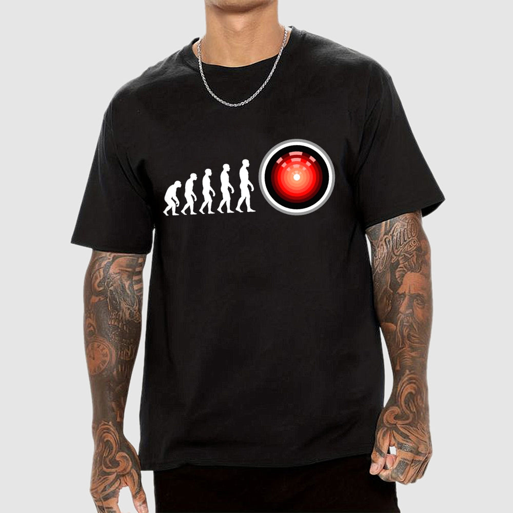 Human Evolution Hal 9000  T-Shirt