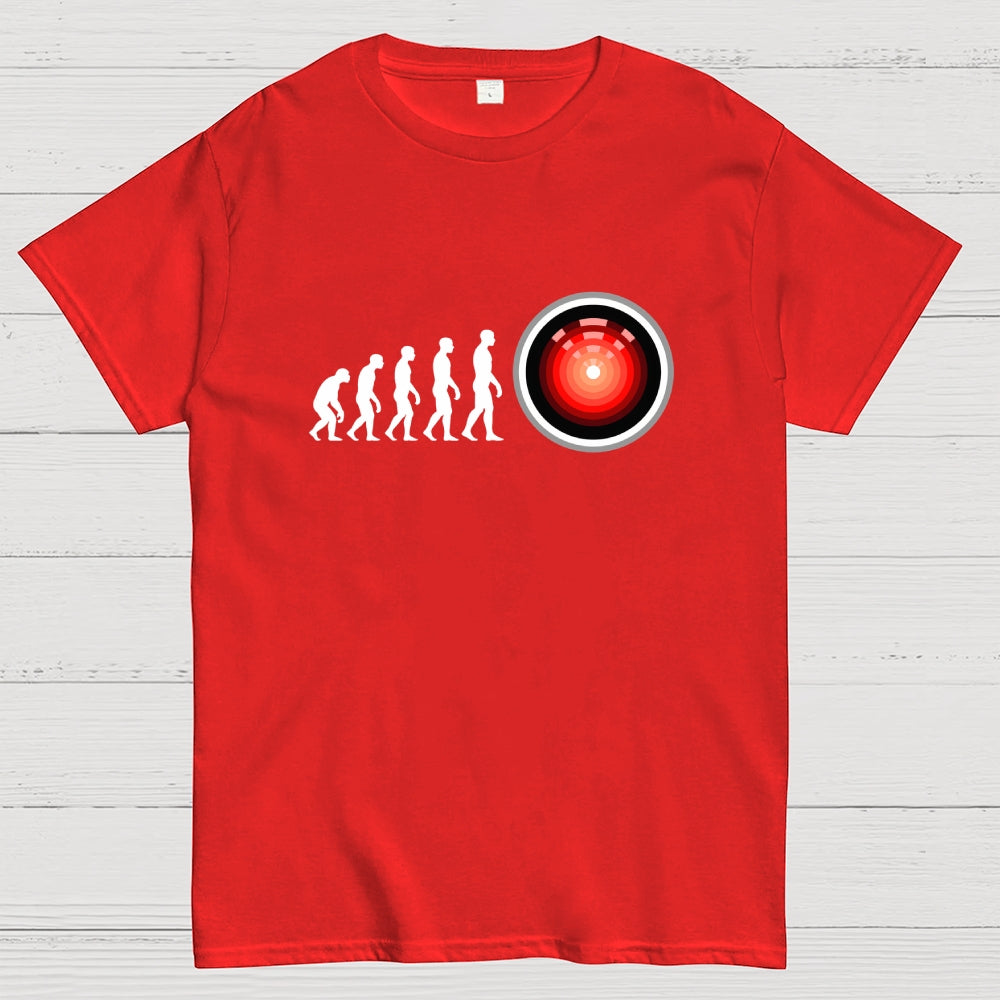 Human Evolution Hal 9000  T-Shirt