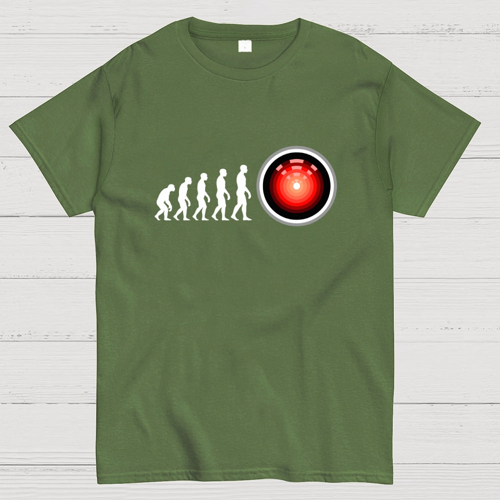 Human Evolution Hal 9000  T-Shirt