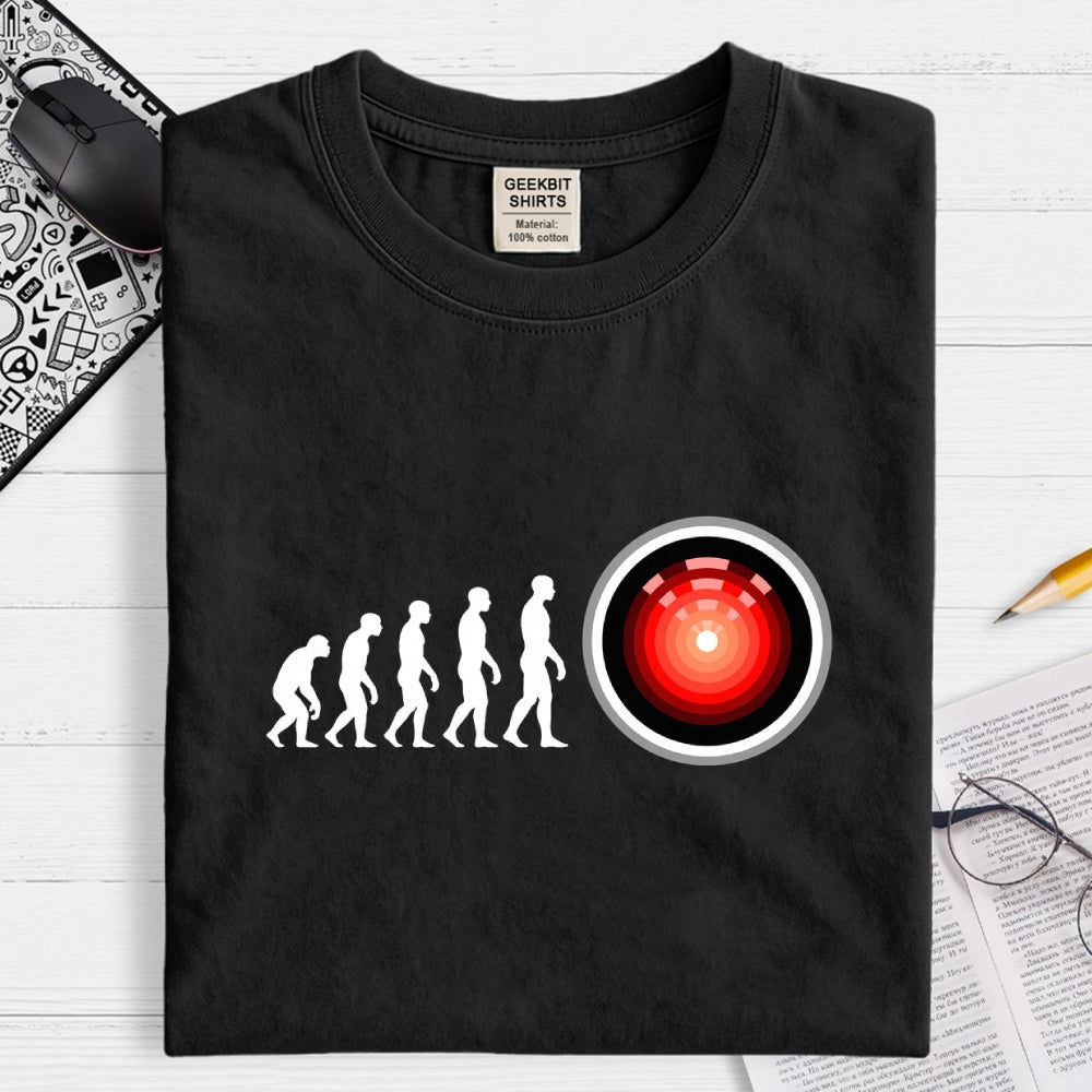 Human Evolution Hal 9000  T-Shirt