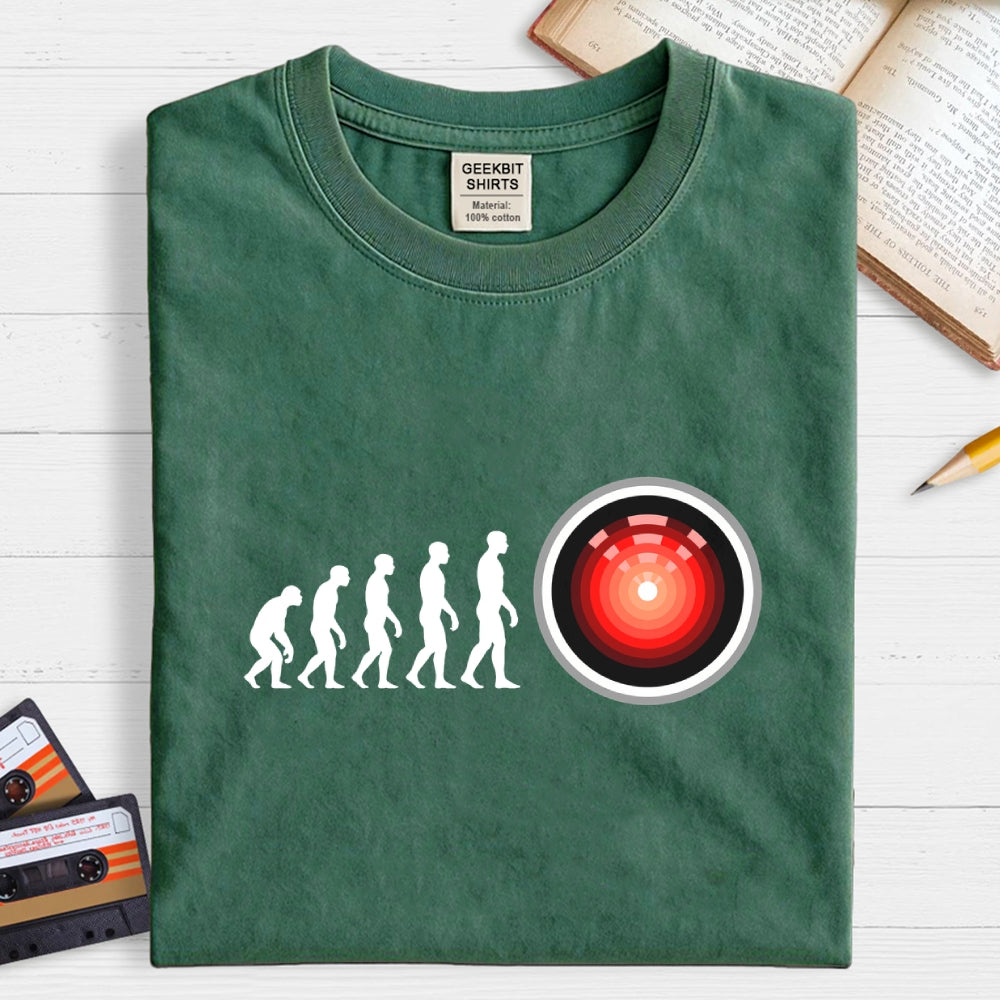 Human Evolution Hal 9000  T-Shirt