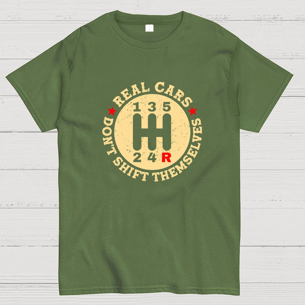 Real Cars Don't Shift Themselves Manual  T-Shirt