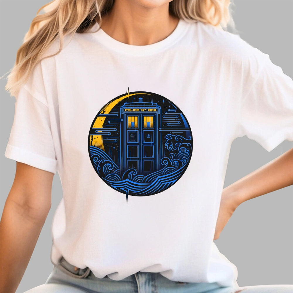 Police Box Art-dr who  T-Shirt