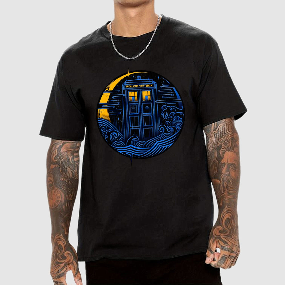 Police Box Art-dr who  T-Shirt