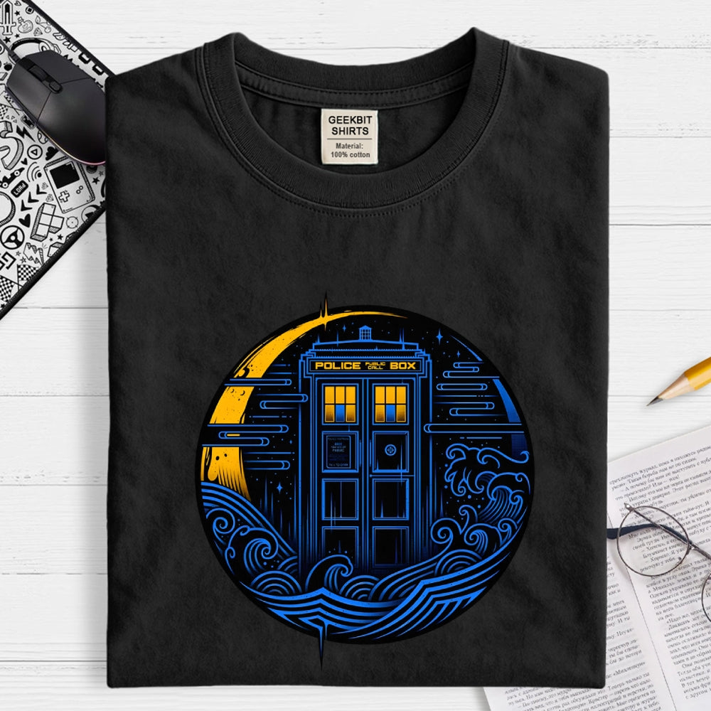 Police Box Art-dr who  T-Shirt