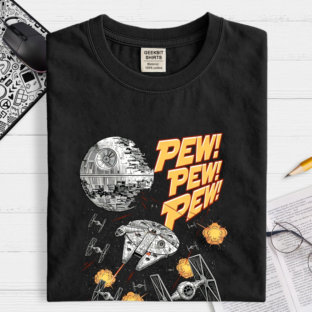 Millennium Falcon Pew Pew  T-Shirt
