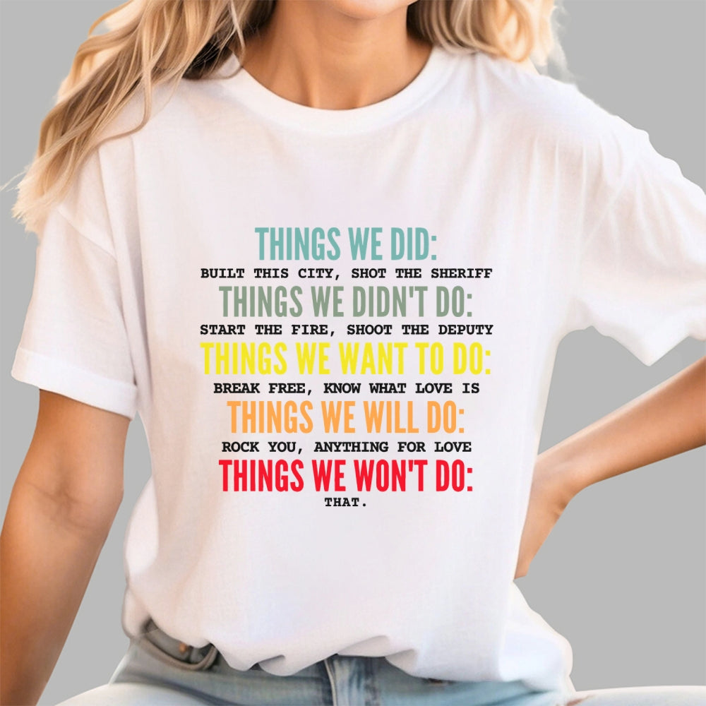 Things We Did-Retro music  T-Shirt