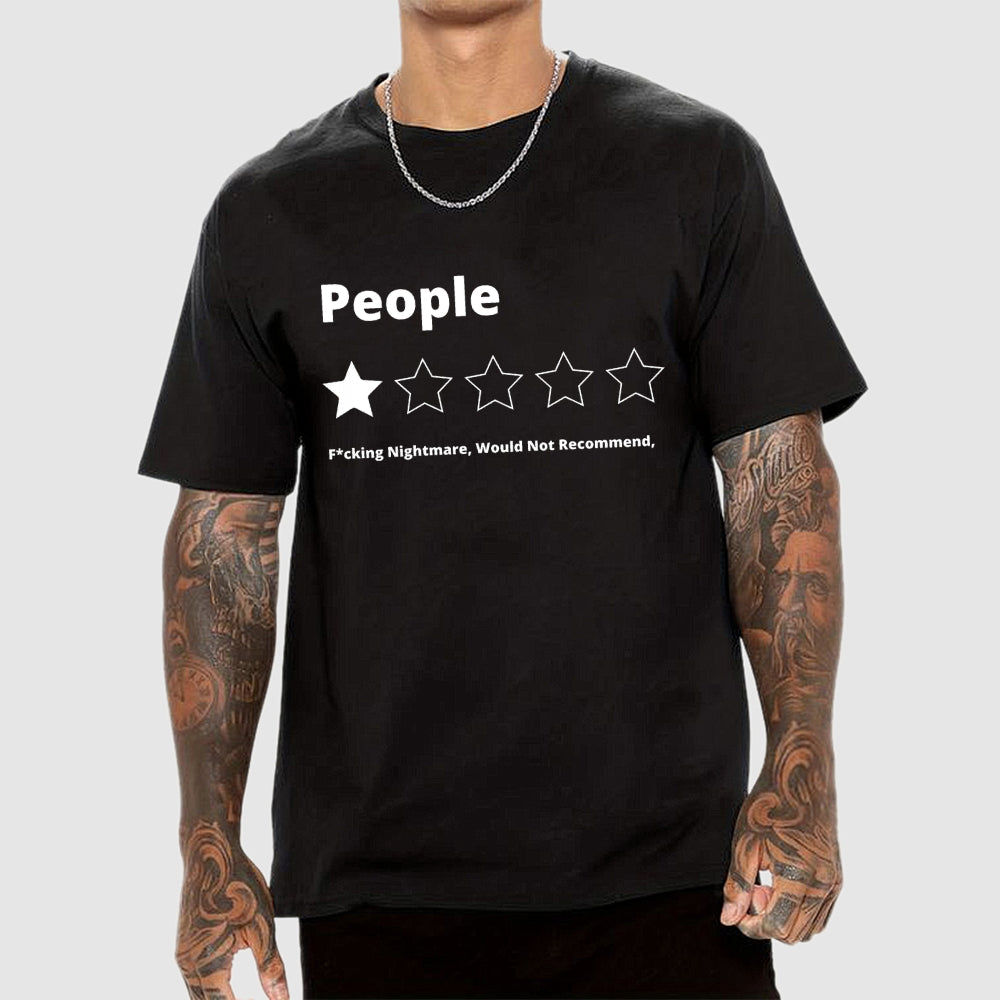 Funny Review People One Star Rating  T-Shirt