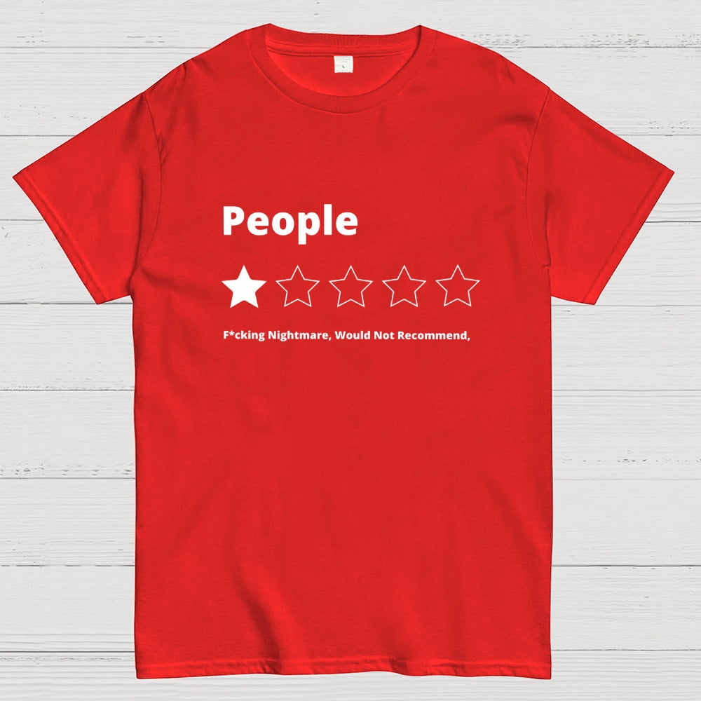 Funny Review People One Star Rating  T-Shirt