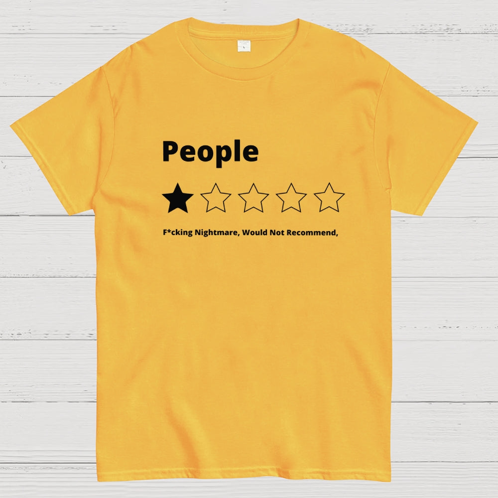 Funny Review People One Star Rating  T-Shirt