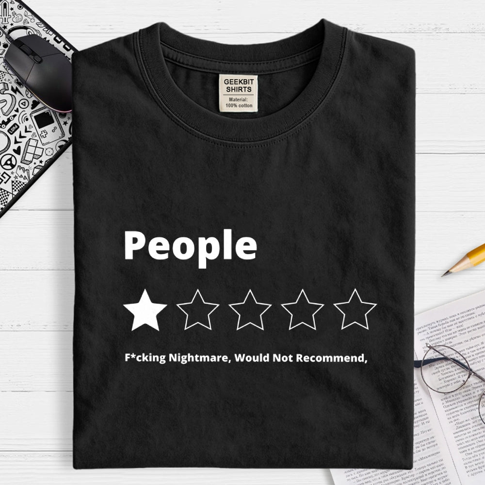 Funny Review People One Star Rating  T-Shirt