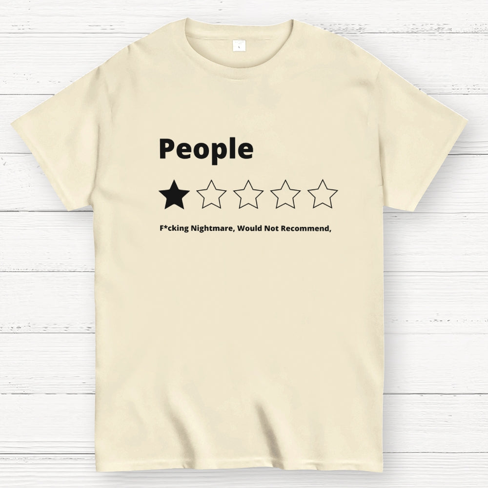 Funny Review People One Star Rating  T-Shirt